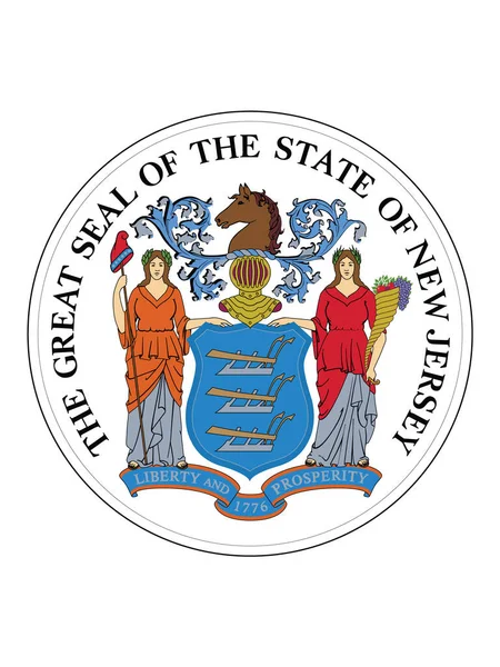 Great Seal Federal State New Jersey Zahradní Stát — Stockový vektor