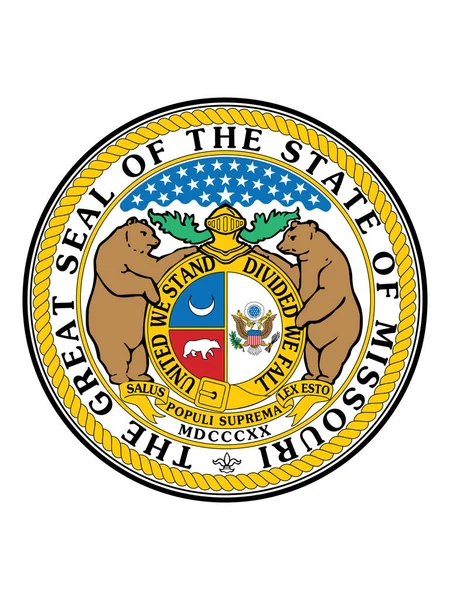 Great Seal Federal State Missouri Show State — Stockový vektor