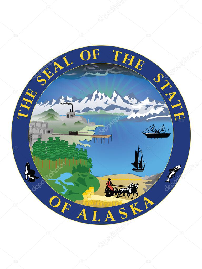 Great Seal of US Federal State of Alaska (The Last Frontier)