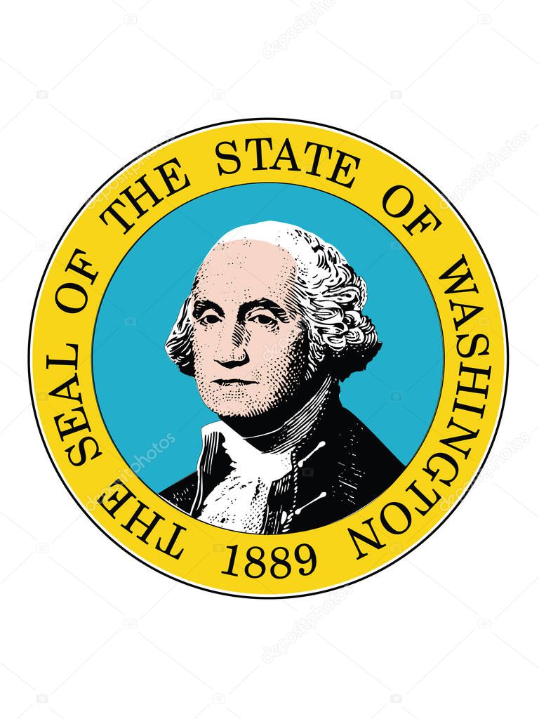 Great Seal of US Federal State of Washington (The Evergreen State)