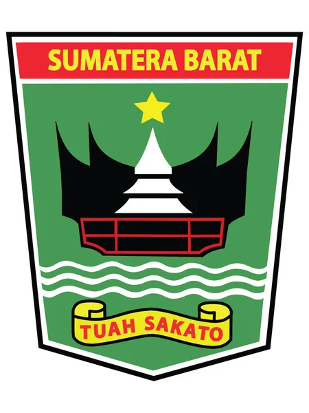 Vektor Ilustrasi Lambang Datar Propinsi Indonesia Sumatra Barat - Stok Vektor