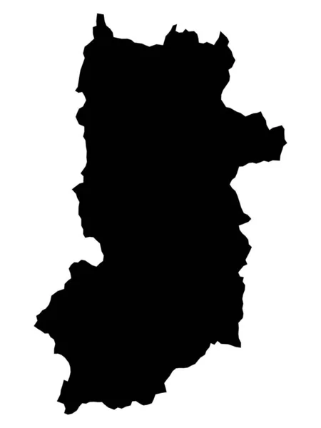 日本奈良县的黑色平面地图 — 图库矢量图片