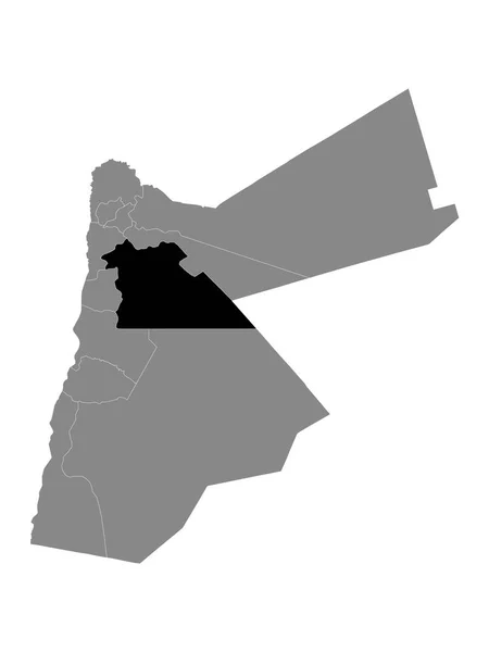 Black Location Map Jordanian Governorate Amman Grey Map Jordan — Stock Vector