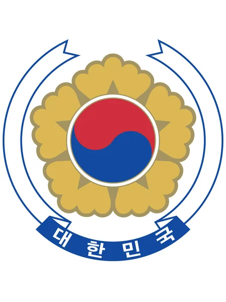 Плоский Національний Герб Республіки Корея — стоковий вектор