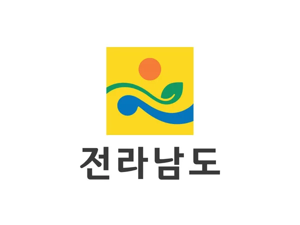Vektor Illustration Den Sydkoreanska Provinsen South Jeolla Flag — Stock vektor
