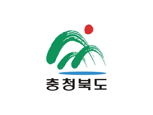 Vektor Illustration Den Sydkoreanska Provinsen North Chungcheong Flag — Stock vektor