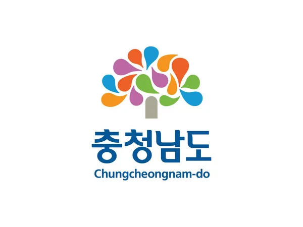 Vektor Illustration Den Sydkoreanska Provinsen South Chungcheong Flag — Stock vektor
