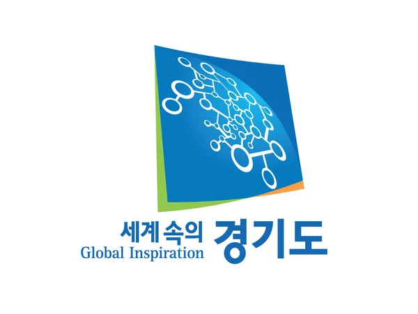Vektor Illustration Den Sydkoreanska Provinsen Gyeonggi Flagga — Stock vektor