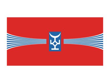 Talas Bayrağı Kırgızistan Bölgesinin Vektör İllüstrasyonu