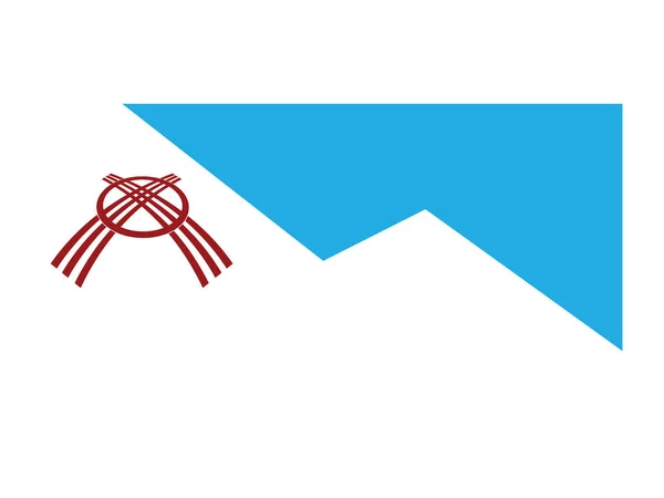 Osh Zászló Kirgizisztáni Régiójának Vektorillusztrációja — Stock Vector