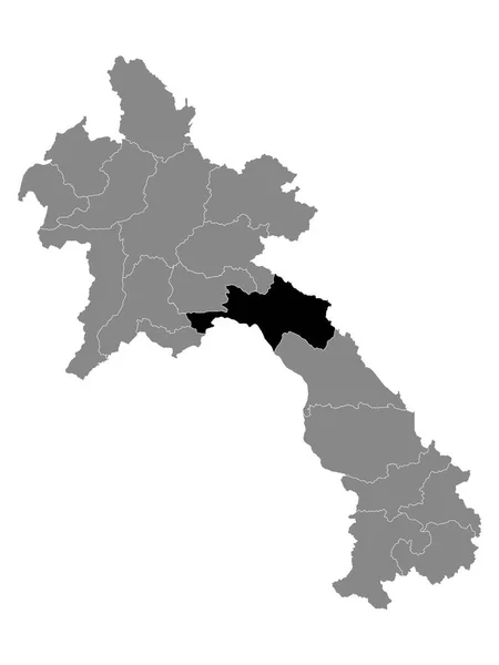 Black Location Map Laotian Province Bolikhamsai Grey Χάρτης Λάος — Διανυσματικό Αρχείο