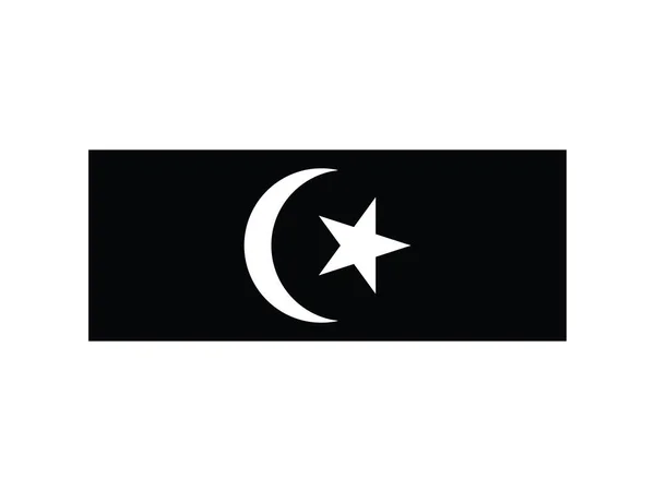 Vector Illustration Malaysian State Terengganu Flag — Stock Vector