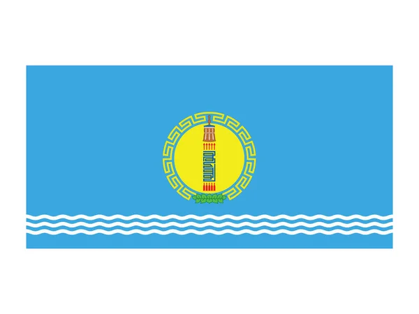 Ilustración Vectorial Bandera Provincia Mongola Khvsgl — Vector de stock