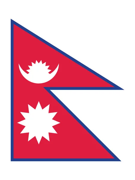 Ilustración Plana Bandera Nacional Nepal — Archivo Imágenes Vectoriales