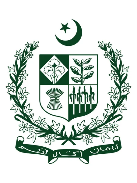 Vector Illustration National Emblem Pakistan — Stock Vector