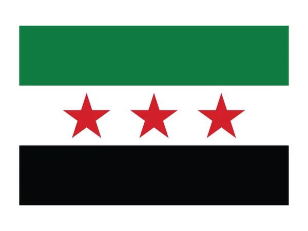 Εικονογράφηση Διανύσματος Της Σημαίας Του Εθνικού Συνασπισμού Της Συρίας — Διανυσματικό Αρχείο