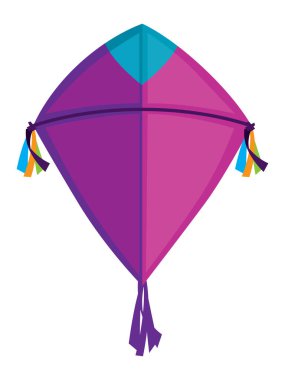 Renkli Uçan Uçurtma Oyuncağının Vektör Çizimi