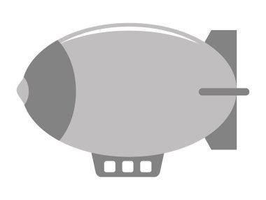 Renkli Çizgi Film Zeplini 'nin Vektör İllüstrasyonu