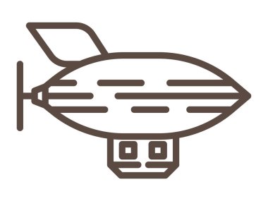 Tek Renkli Çizgi Film Zeplini Vektör ResimleriName