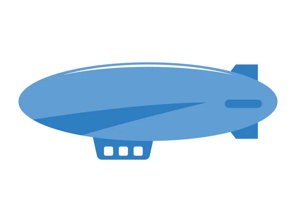 Vector Illustratie Van Een Kleurrijke Cartoon Blimp Dirigible — Stockvector