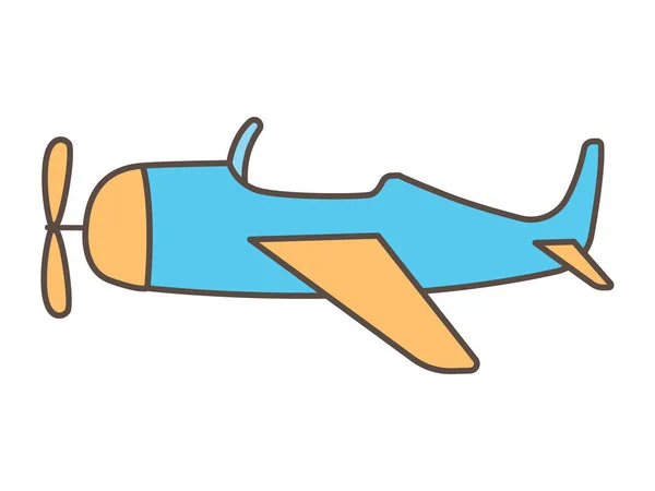 カラフルな漫画飛行機のベクトルイラスト — ストックベクタ