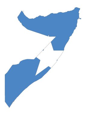 Somali Haritasında Bayrak Anonim Şirketi 'nin Vektör İllüstrasyonu