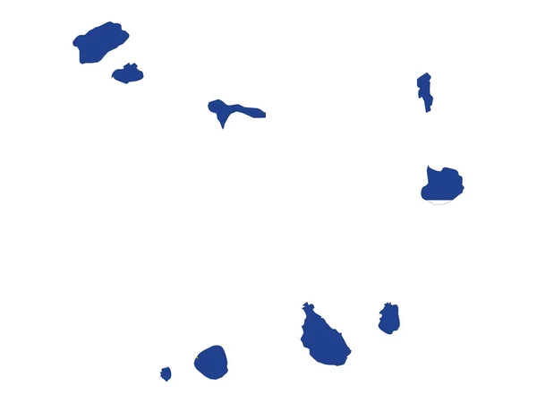 ベルデ岬の地図に組み込まれた旗のベクトルイラスト — ストックベクタ