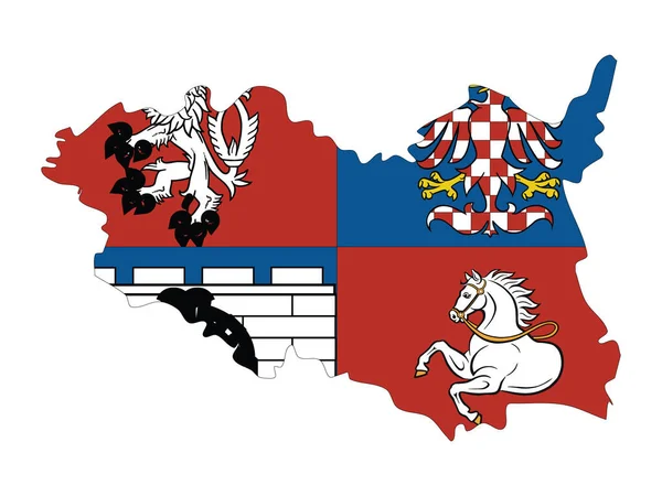 Illustration Vectorielle Région Tchèque Pardubice — Image vectorielle