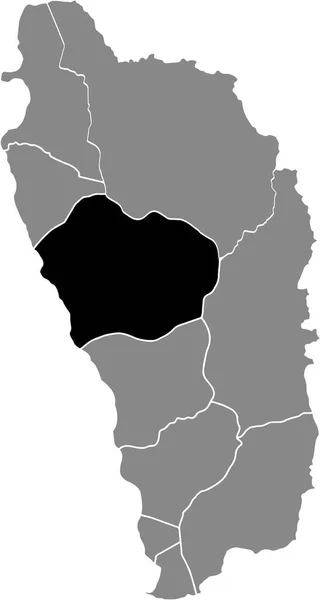 Mapa Localização Dominica Dentro Mapa Dominica —  Vetores de Stock