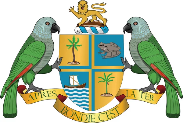 Armoiries Vectorielles Actuelles Officielles République Parlementaire Unitaire Commonwealth Dominique — Image vectorielle