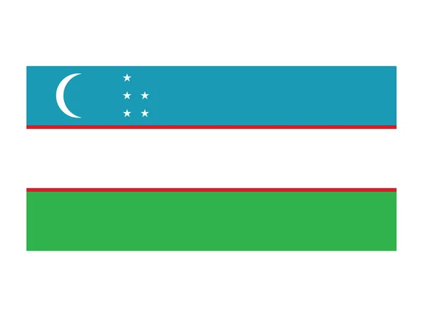 Ilustración Vectorial Bandera Nacional República Uzbekistán — Vector de stock