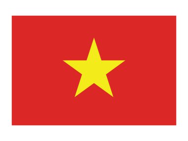 Vietnam Sosyalist Cumhuriyeti Ulusal Bayrağının Vektör İllüstrasyonu