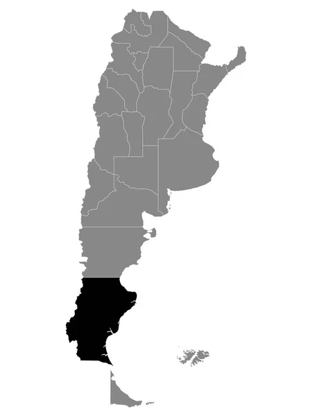 Black Location Map Argentinian Province Santa Cruz Grey Χάρτης Της — Διανυσματικό Αρχείο