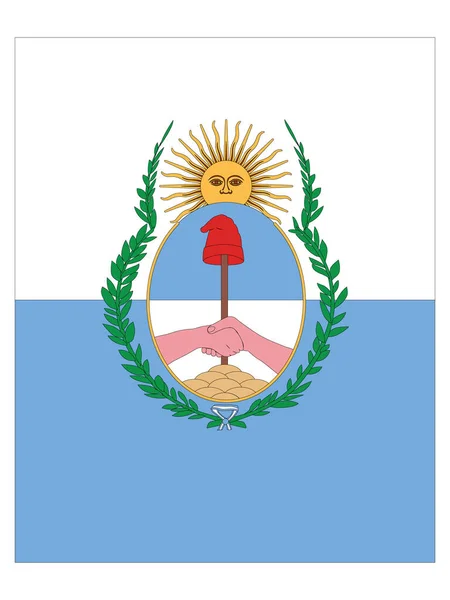 アルゼンチンのメンドーサ州の平旗 — ストックベクタ