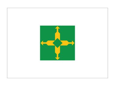 Brezilya Federal Bölgesi Dağıtım Vektör Bayrağı