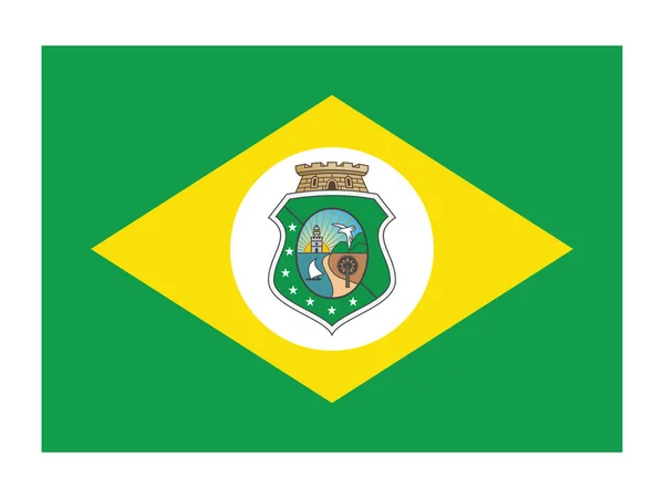 Bandera Plana Vectorial Del Estado Brasileño Cear — Vector de stock