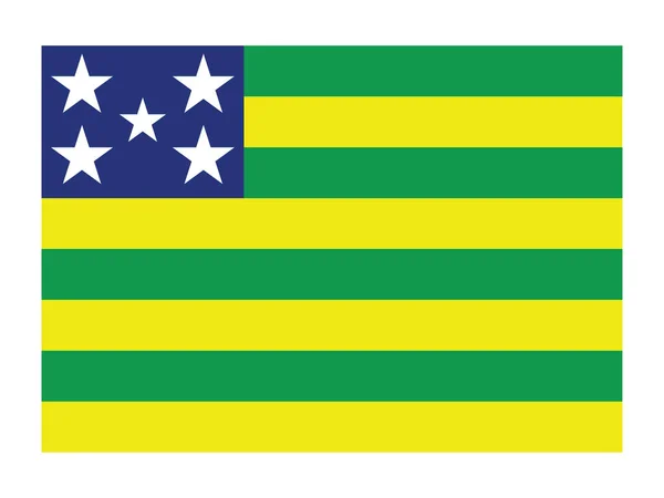 Επίπεδη Σημαία Διάνυσμα Της Βραζιλιάνικης Πολιτείας Gois — Διανυσματικό Αρχείο