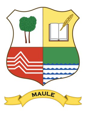 Maule Şili Bölgesi 'nin Düz Vektör Arması