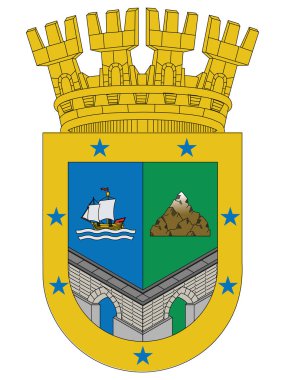 Valparaso Şili Bölgesi 'nin Düz Vektör Arması