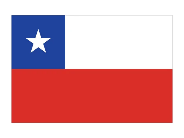 Ilustracja Wektorowa Flagi Narodowej Republiki Chile — Wektor stockowy