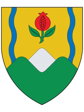 Kolombiya Caldas Bölümü 'nün Düz Vektör Arması