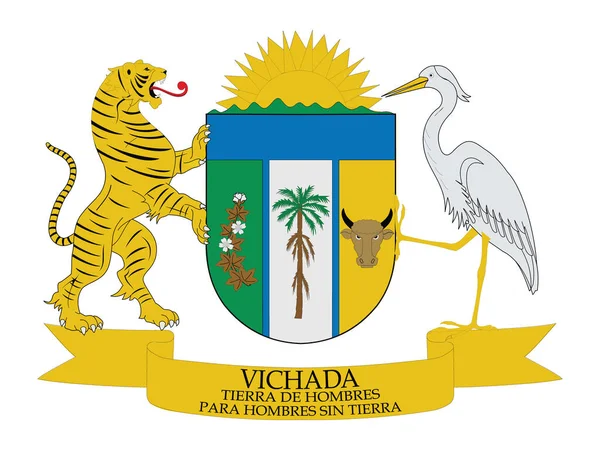 Kolumbiai Vichada Megye Lapos Vektorú Címerei — Stock Vector