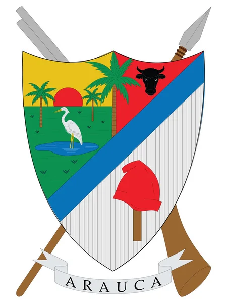 콜롬비아아라우 Vector Coat Arms Colombian Department Arauca — 스톡 벡터