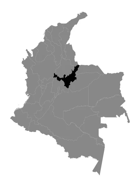 Black Location Map Colombian Department Boyac Grey Χάρτης Της Κολομβίας — Διανυσματικό Αρχείο