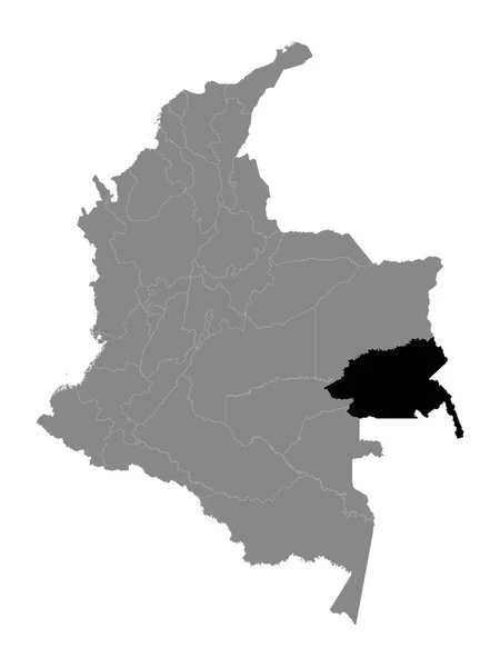 Black Location Map Colombian Department Guaina Grey Map Colombia — Διανυσματικό Αρχείο