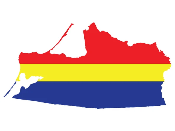 Vector Ilustración Del Mapa Bandera Del Óblast Kaliningrado — Archivo Imágenes Vectoriales