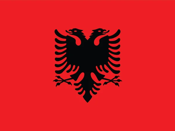 Ilustración Vectorial Bandera Actual Histórica Albania 1992Hoy — Archivo Imágenes Vectoriales