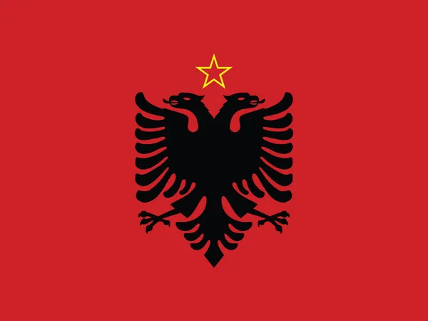 アルバニア人民共和国の歴史的タイムライン旗のベクトルイラスト 1946年1992年 — ストックベクタ