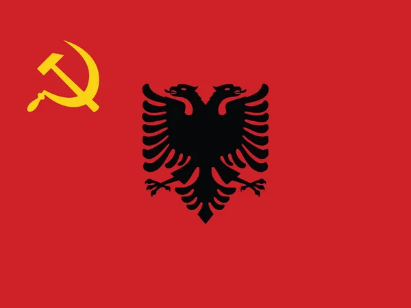 Vector Illustratie Van Historische Tijdlijn Voorlopige Vlag Van Albanië 19441946 — Stockvector