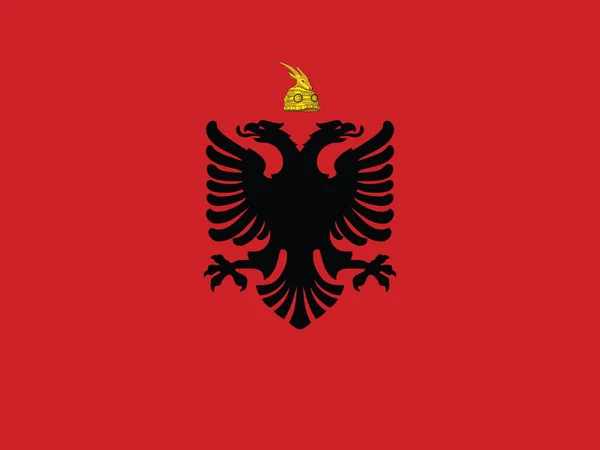 Ilustración Vectorial Bandera Histórica Del Reino Albania 19341939 — Vector de stock